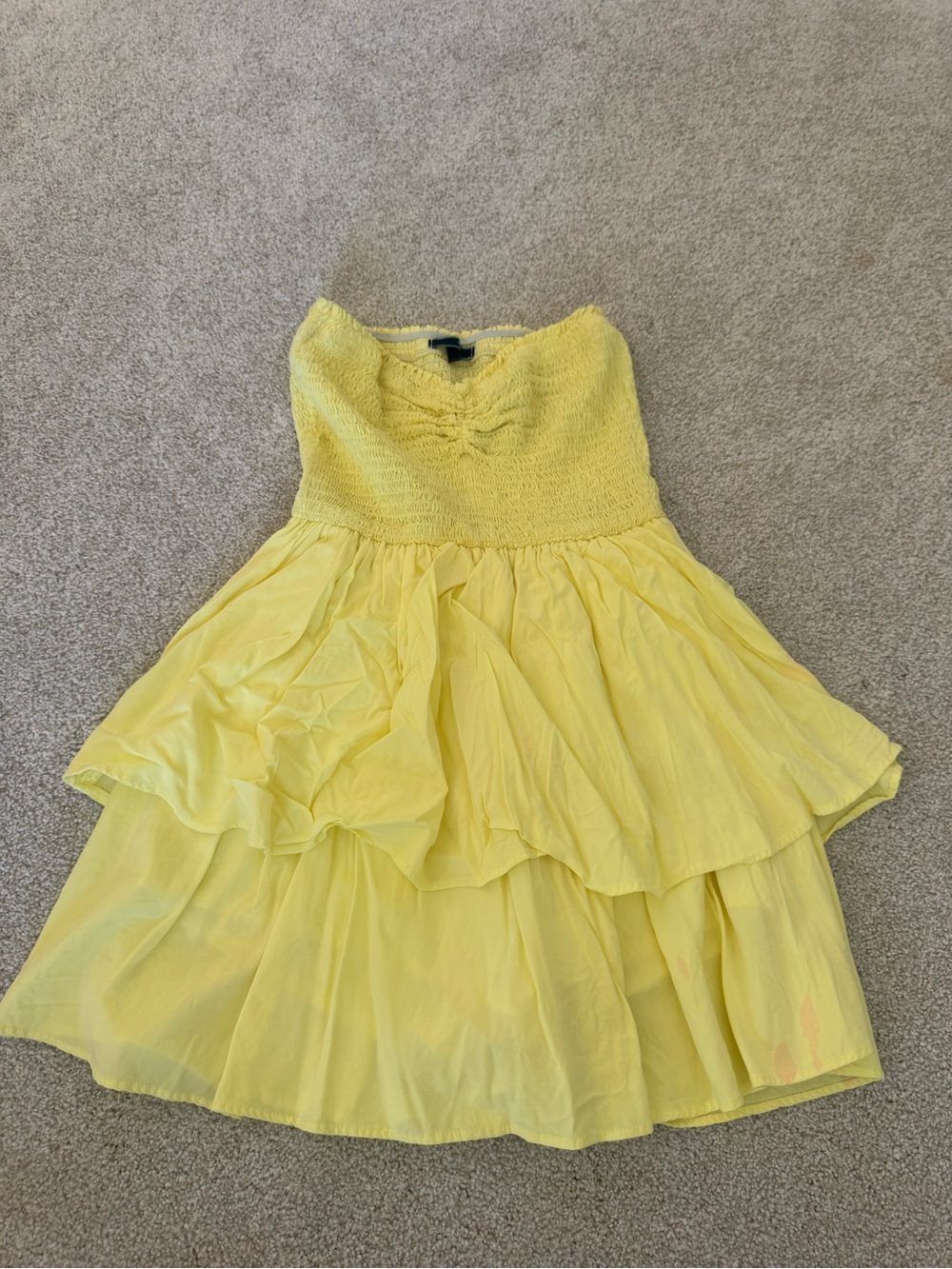 Shore mini yellow dress/romper. Size Medium. Can fit XS-Med